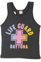 Vintage Life Guard Daytona Pastel Print Racerback Tank Top