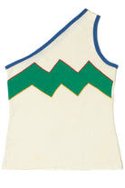 Vintage Zig Zag One Shoulder Tank Top