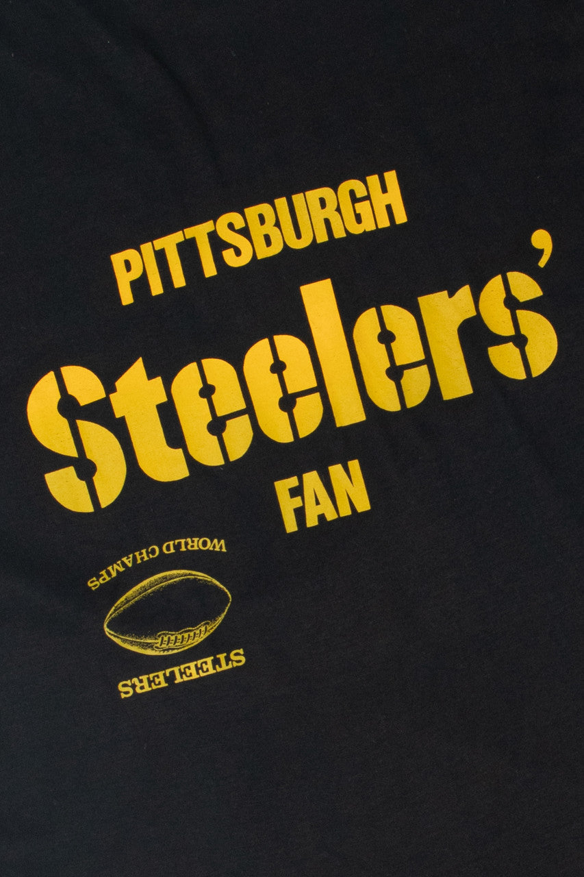 Vintage Pittsburgh Steelers Fan Misprint Single Stitch T-Shirt