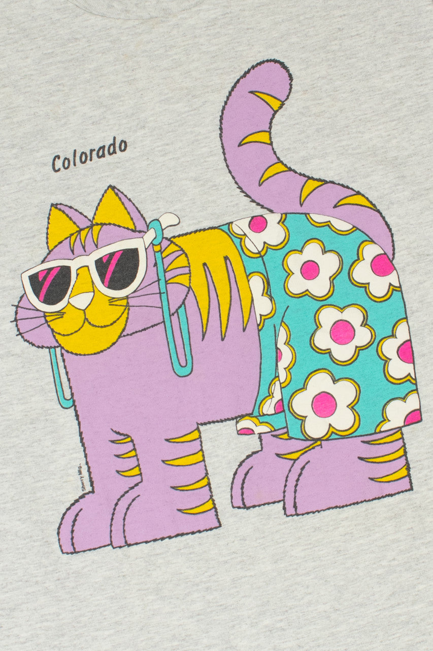 Vintage "Colorado" Cool Cat Single Stitch T-Shirt