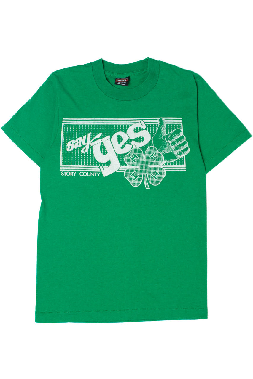Vintage "Say Yes" Shamrock Single Stitch T-Shirt