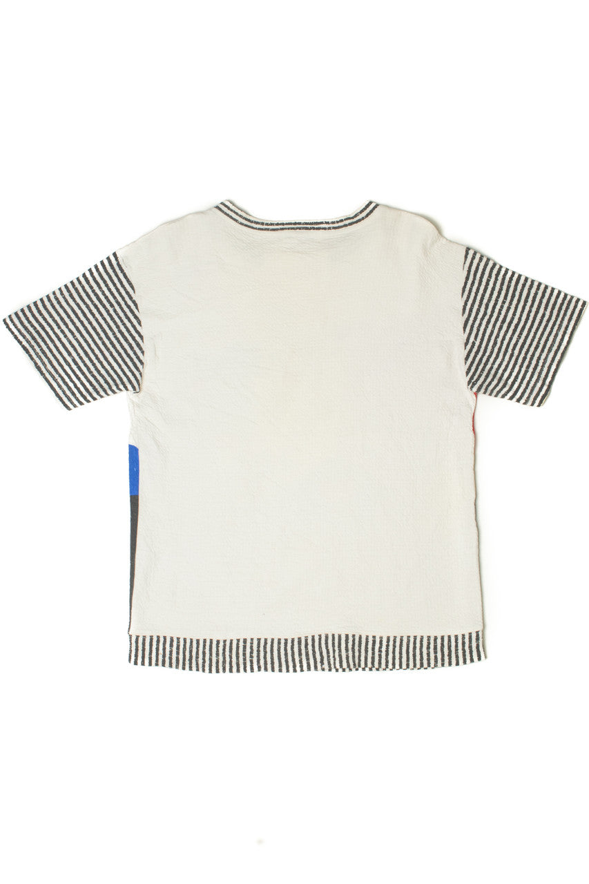 Vintage 1980's "Fruity Store" Striped Sleeve T-Shirt