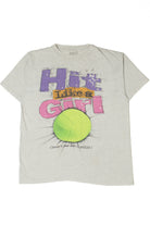 Vintage 1995 Volleyball "Hit Like A Girl" Single Stitch T-Shirt