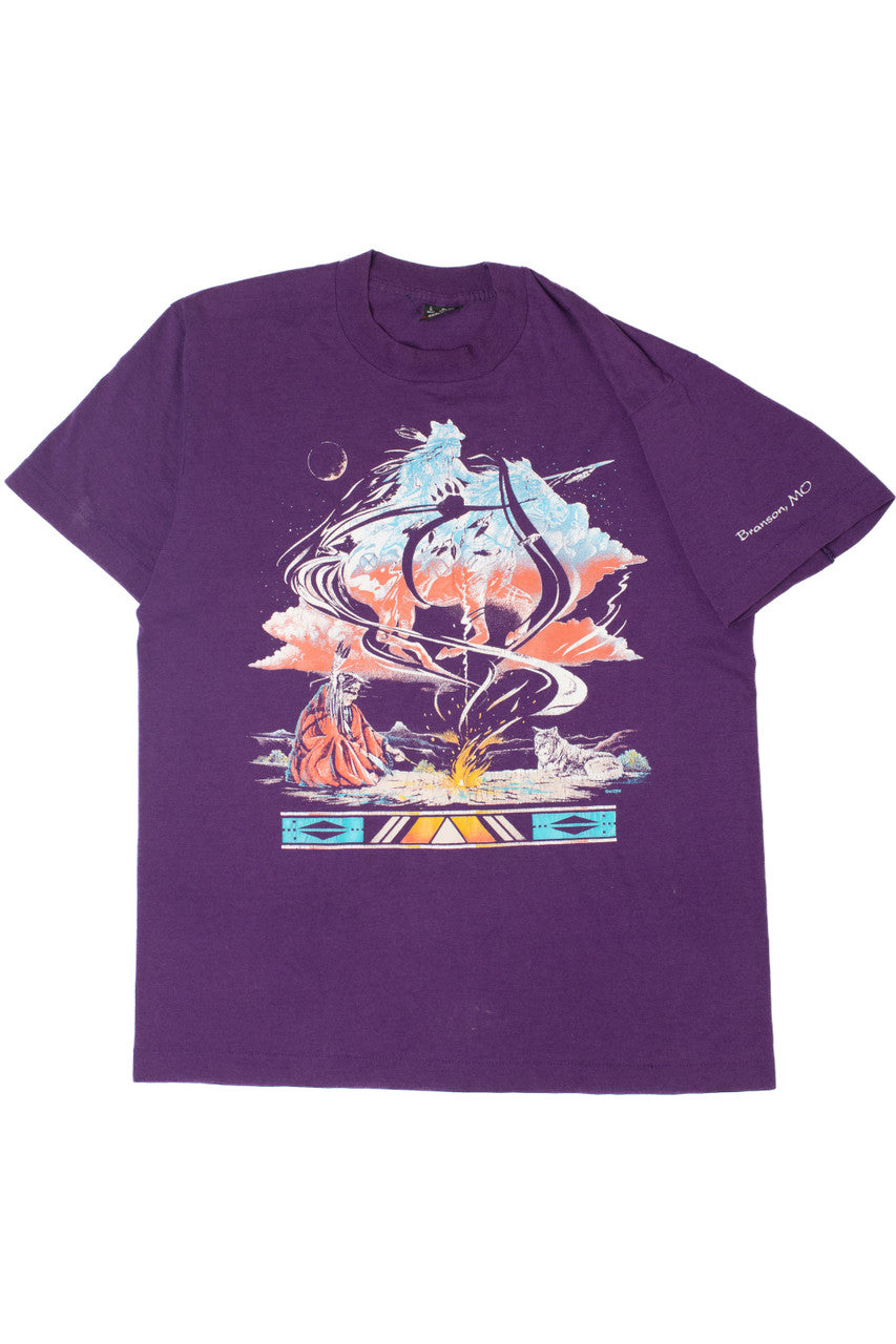 Vintage "Branson, MO" Scenic Tribal Print T-Shirt