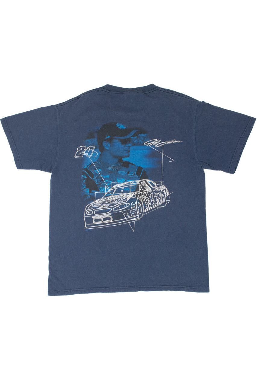 Vintage Jeff Gordon #24 Racecar Blueprint T-Shirt