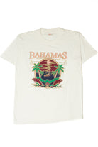 Vintage "Bahamas" Gold Shimmer Island Graphic T-Shirt