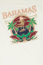 Vintage "Bahamas" Gold Shimmer Island Graphic T-Shirt