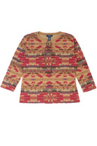 Vintage Y2K Southwest Lace-Up 3/4 Sleeve T-Shirt Top