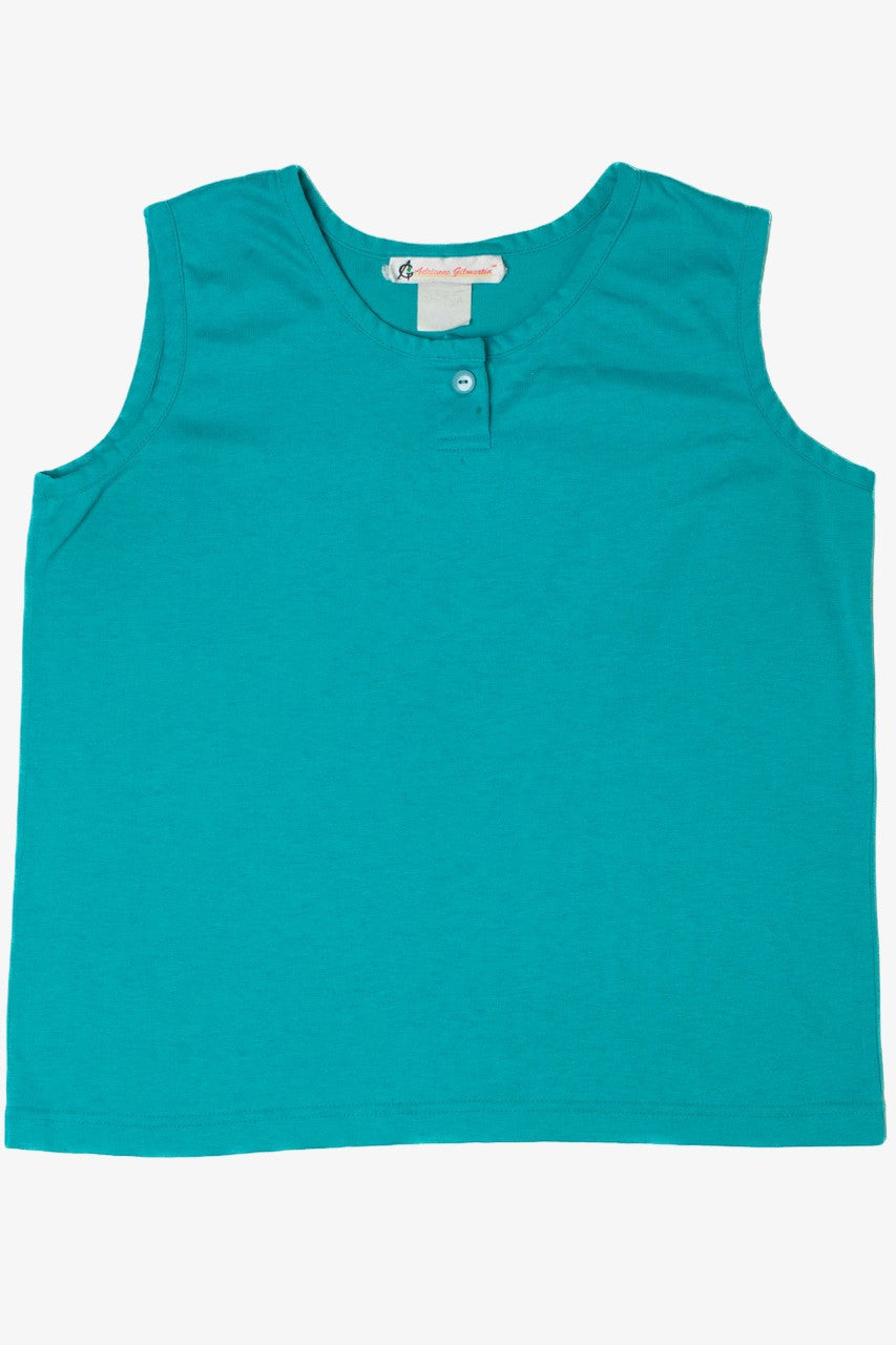 Vintage One Button Blank T-Shirt Tank Top