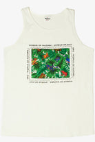 Vintage "World Of Nature" Sewed On Frog Print Patch T-Shirt Tank Top