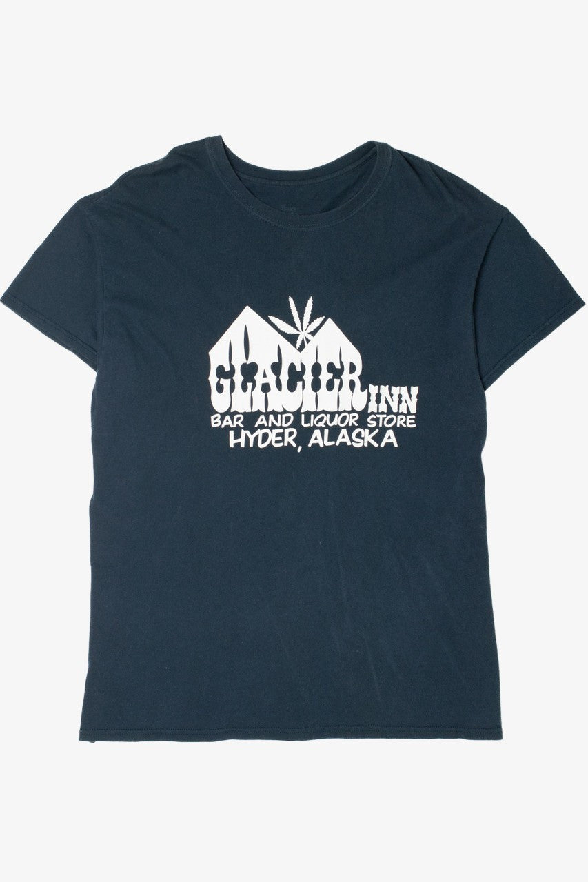 Recycled Glacier Inn Alaska Weed Leaf T-Shirt
