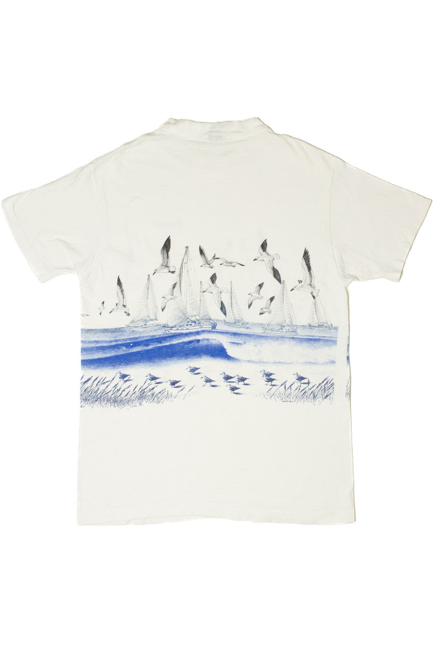 Vintage Bahamas Scenic Wraparound Print T-Shirt
