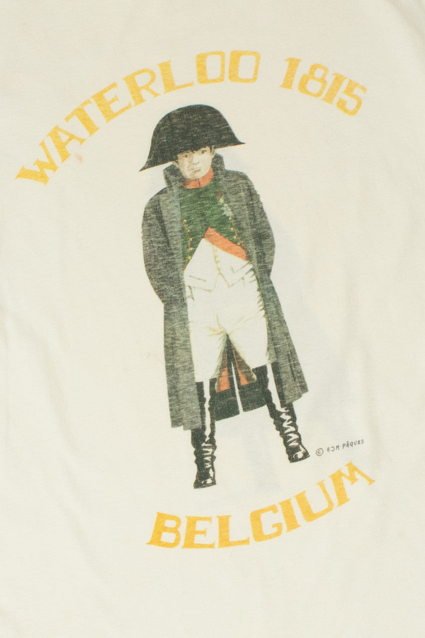 Vintage "Waterloo 1815 Belgium" Memorial Single Stitch T-Shirt