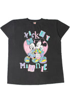 Vintage Mickey & Minnie Mouse Disney Pastel Heart Graphic T-Shirt