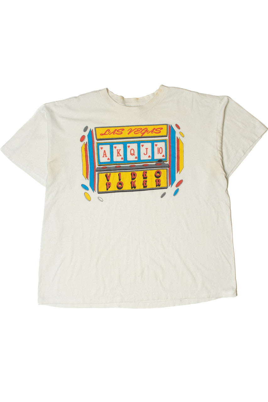 Vintage "Las Vegas Video Poker" Slot Machine T-Shirt