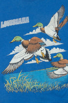 Vintage 1980's "Louisiana" Mallard Duck Embossed Print Screen Stars T-Shirt