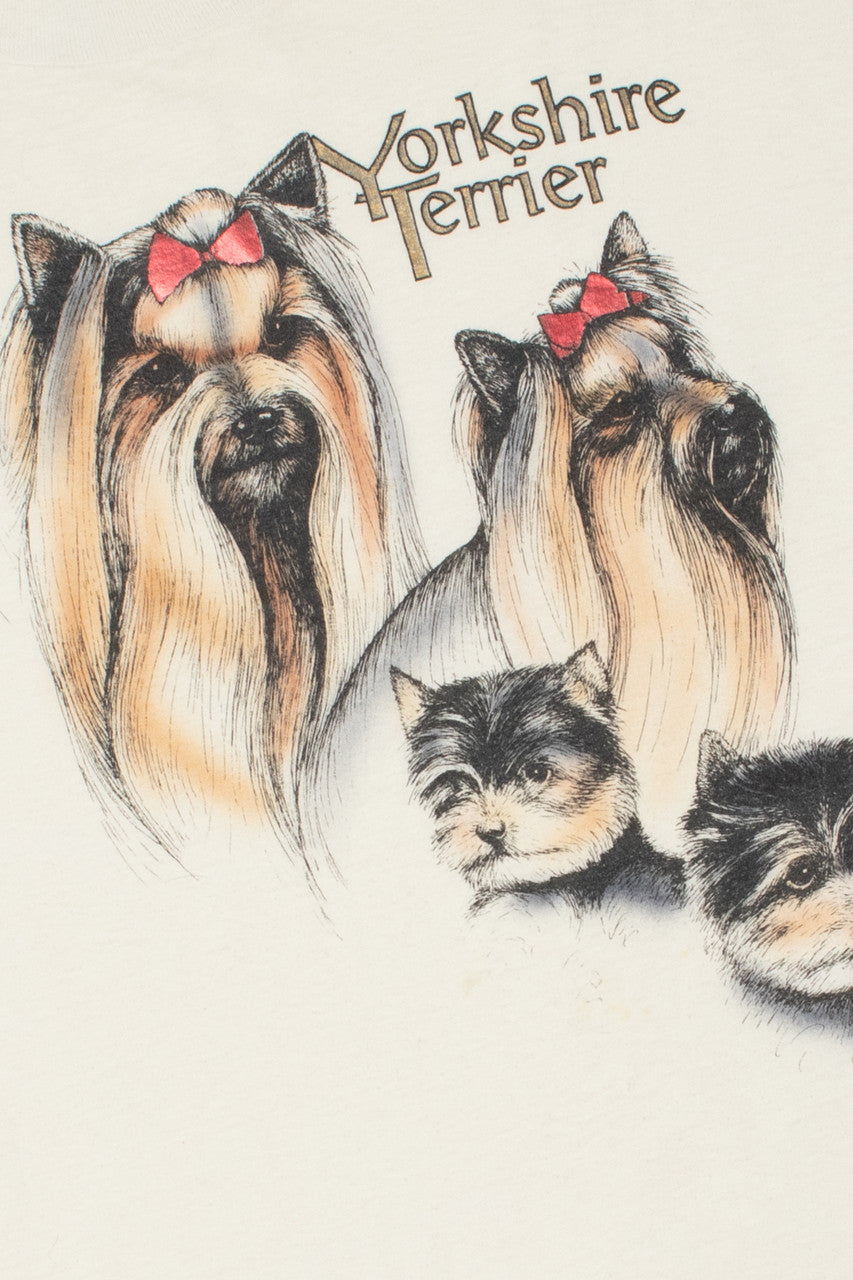 Vintage 1994 "Yorkshire Terrier" Metallic Bows T-Shirt