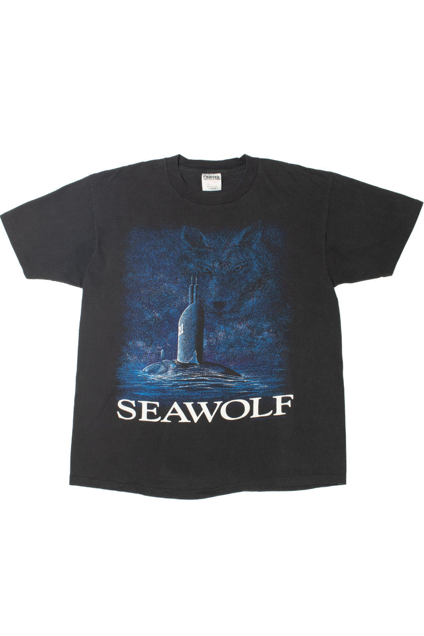 Vintage "Seawolf" US Navy Submarine Wolf T-Shirt