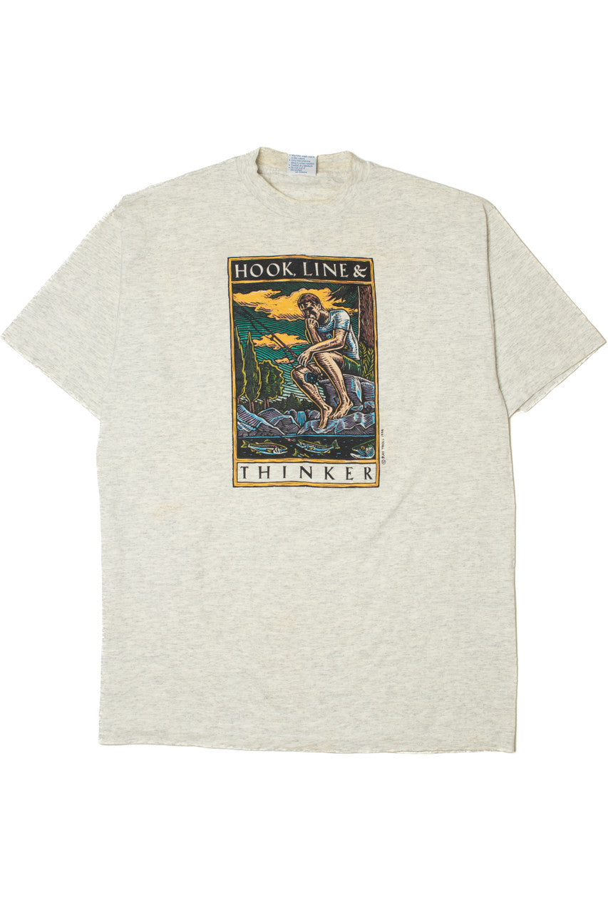 Vintage 1994 "Hook Line & Thinker" Fishing T-Shirt