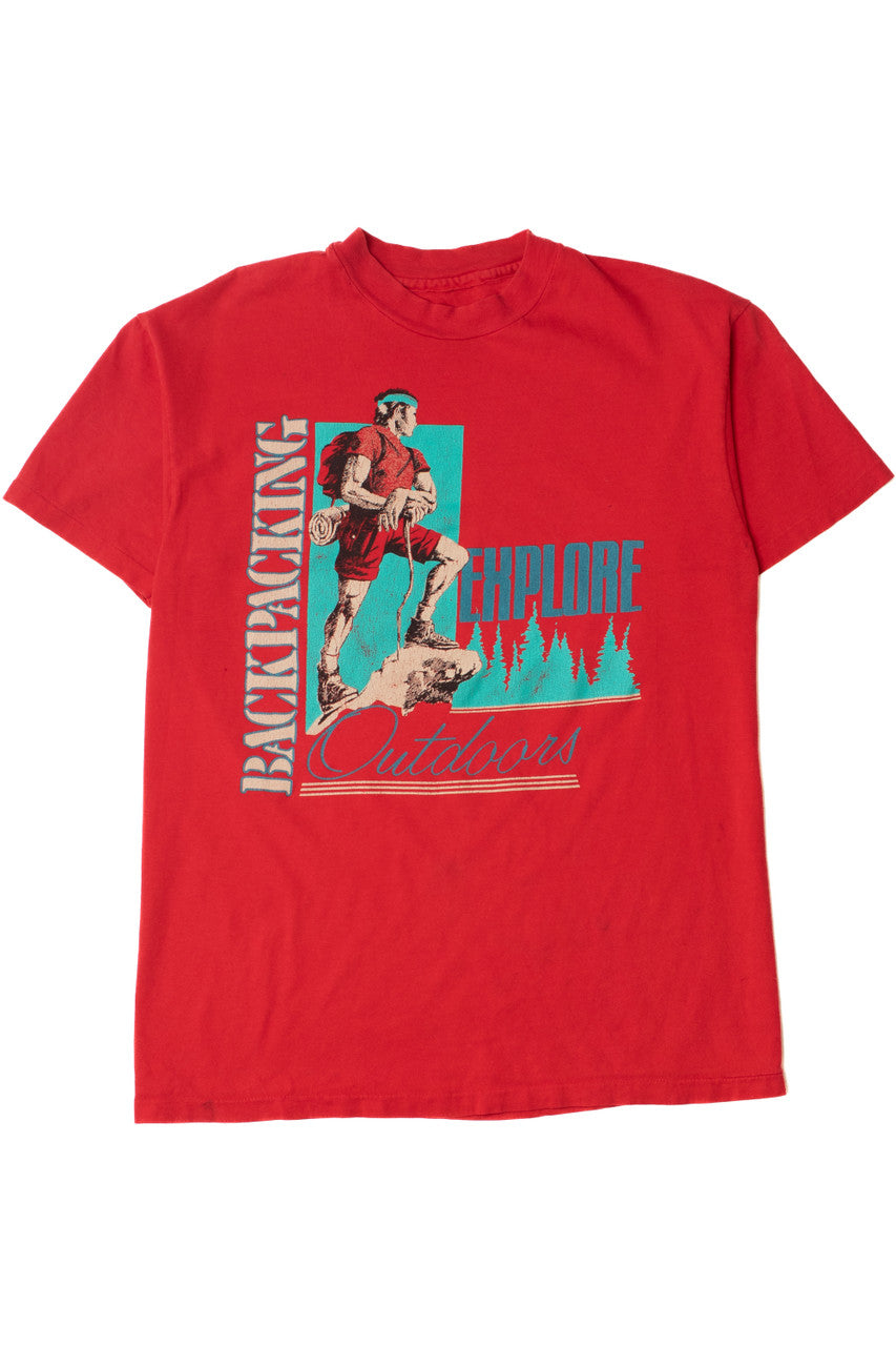 Vintage "Backpacking Explore Outdoors" Single Stitch T-Shirt