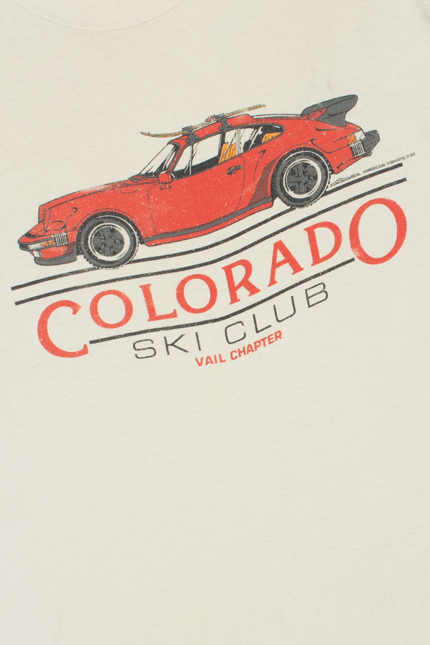Vintage 1995 "Colorado Ski Club" Car T-Shirt