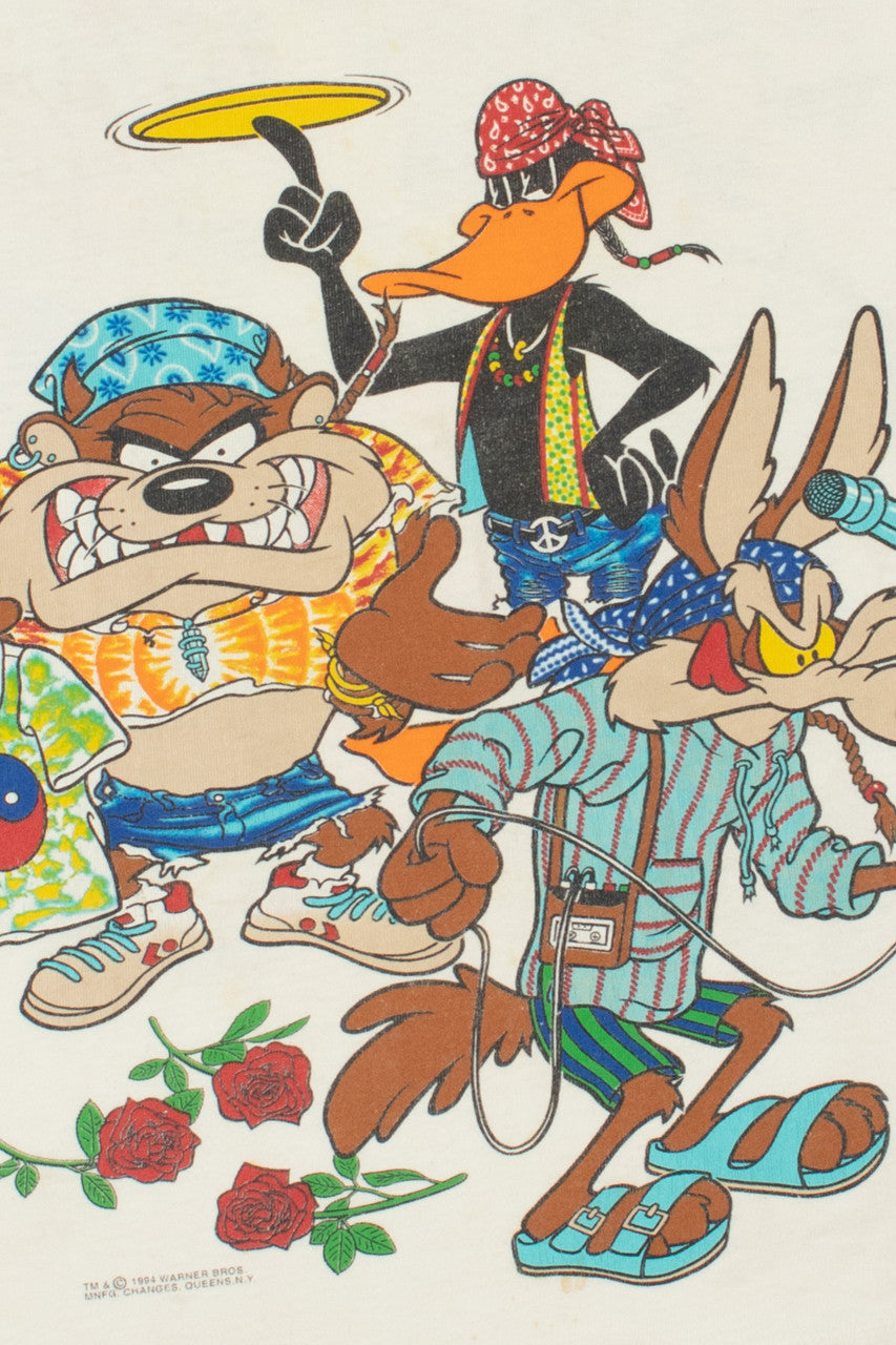 Vintage 1994 Looney Tunes Tie Dye Hippie Single Stitch T-Shirt