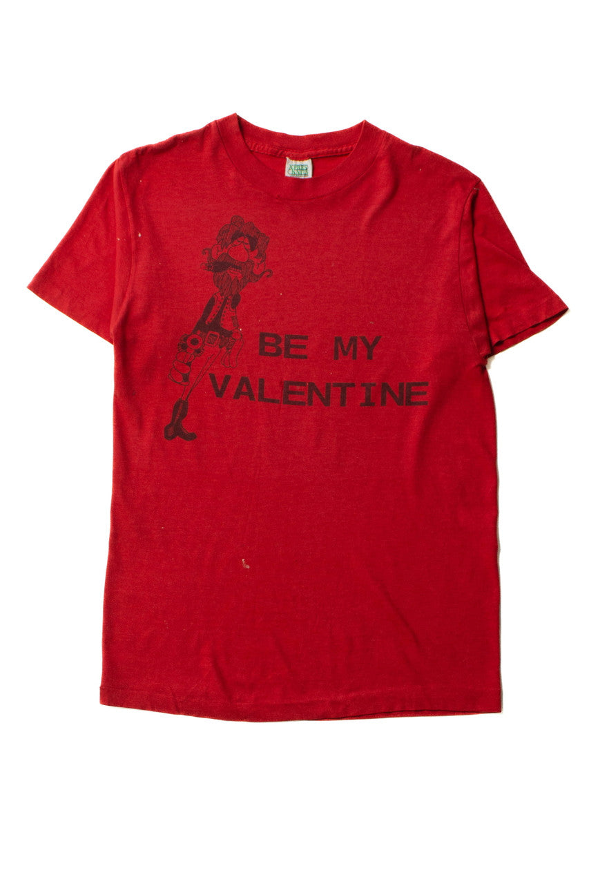 Vintage Be My Valentine Distressed T-Shirt (1980s)
