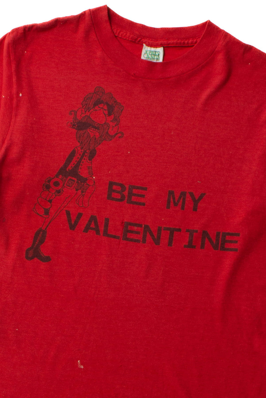 Vintage Be My Valentine Distressed T-Shirt (1980s)