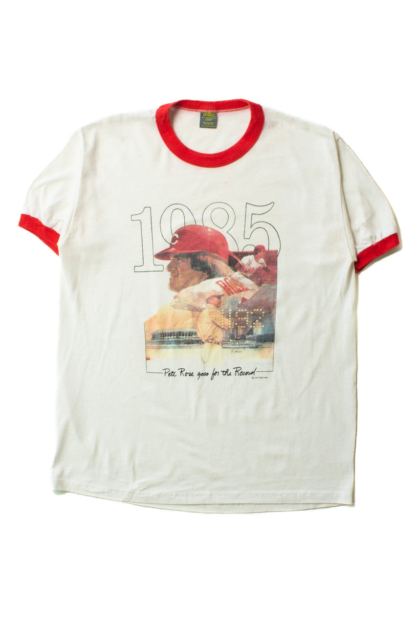Vintage Pete Rose Goes For The Record T-Shirt (1985)
