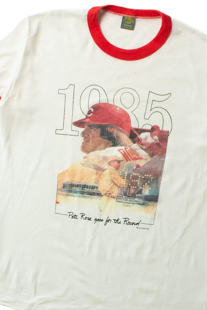 Vintage Pete Rose Goes For The Record T-Shirt (1985)
