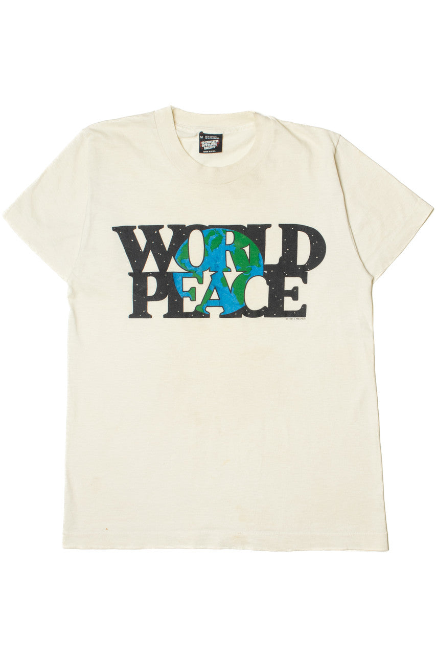 Vintage 1987 "World Peace" Single Stitch T-Shirt