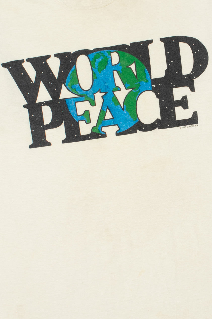 Vintage 1987 "World Peace" Single Stitch T-Shirt