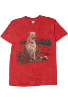 Vintage 1988 Yellow Lab Scenic Dog T-Shirt