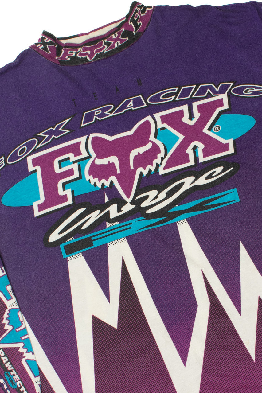Vintage 1994 Fox Racing Motocross Long Sleeve Cotton Jersey