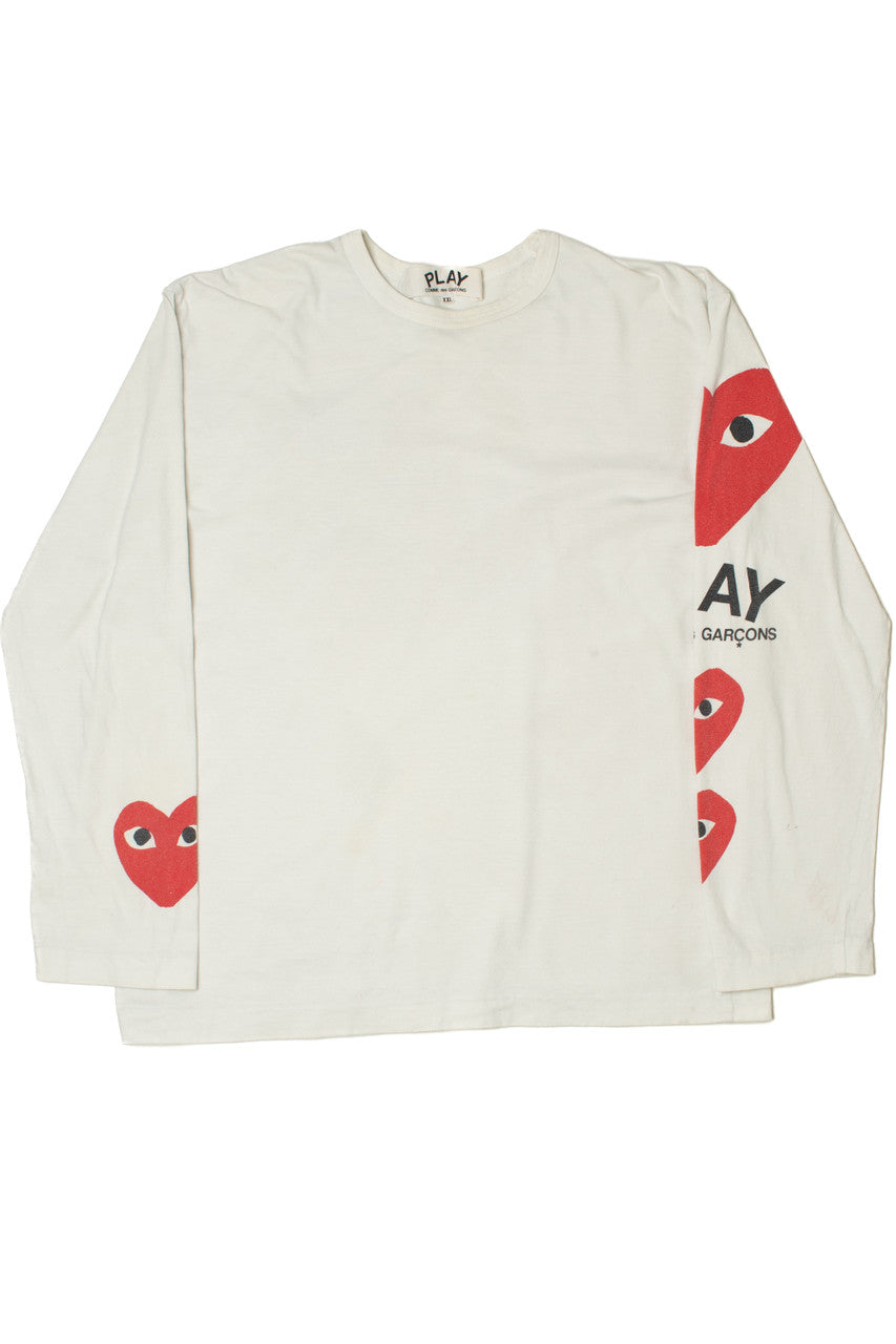 Comme Des Garcons PLAY Multi Heart Long Sleeve T-Shirt