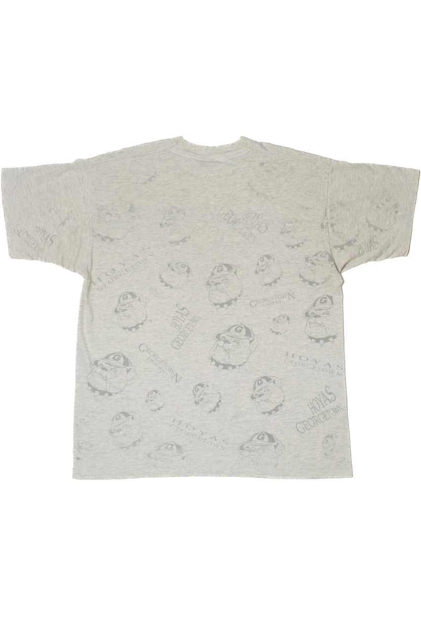 Vintage Georgetown Hoyas All Over Print Mascot T-Shirt