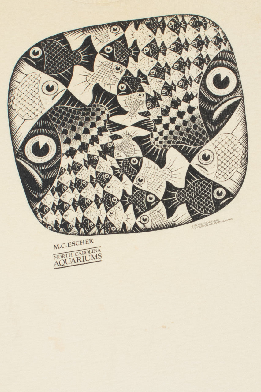 Vintage M. C. Escher "North Carolina Aquariums" Fish T-Shirt
