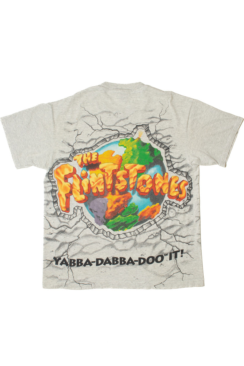 Vintage 1990's The Flintstones "Yabba-Dabba-Doo It!" AOP T-Shirt
