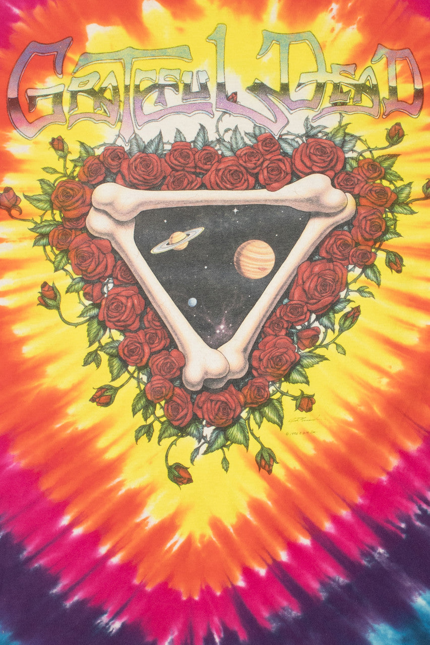 Vintage 1992 Grateful Dead "Space Your Face" Liquid Blue Long Sleeve T-Shirt