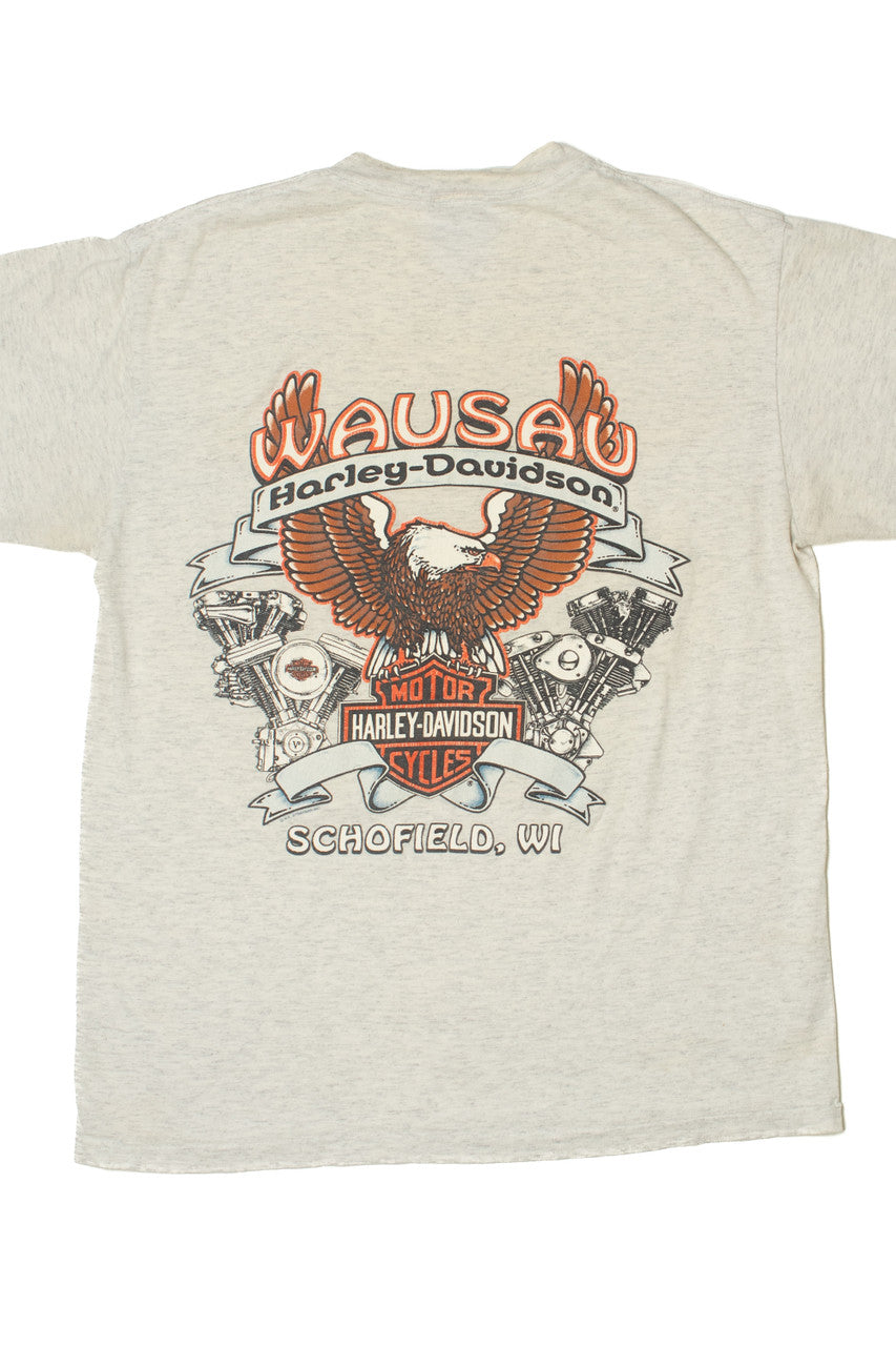 Vintage 1993 Harley Davidson Wausau Long Sleeve T-Shirt