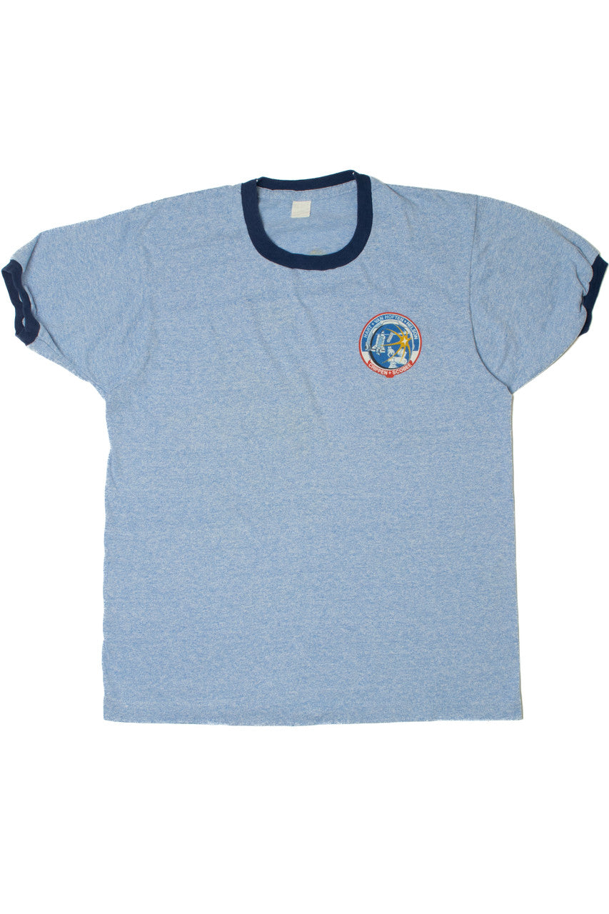 Vintage 1980's Challenger Space Shuttle Mission Ringer T-Shirt