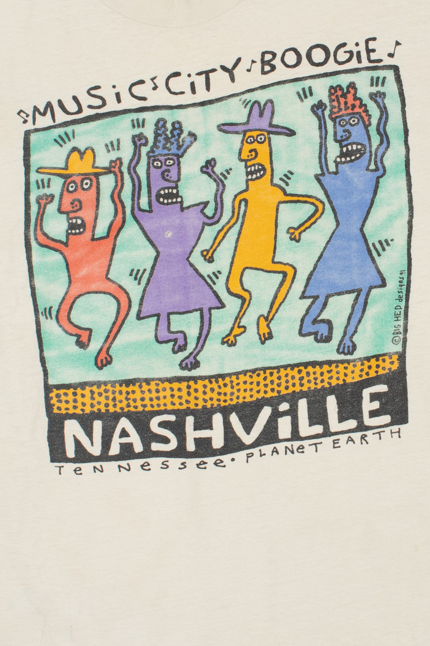 Vintage 1991 Nashville "Music City Boogie" Single Stitch T-Shirt