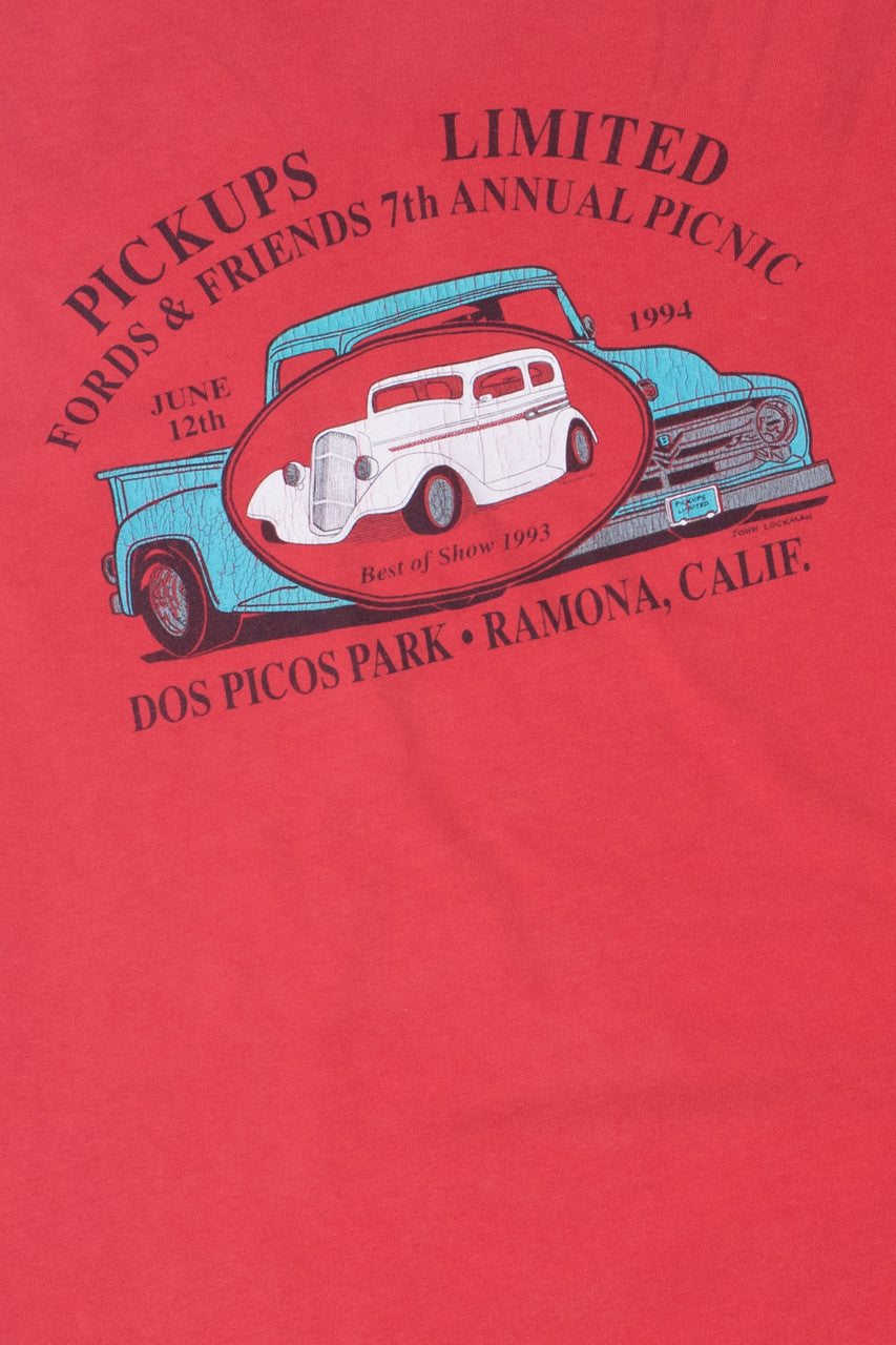 Vintage 1994 "Pick-Ups Limited" Fords & Friends Pocket T-Shirt