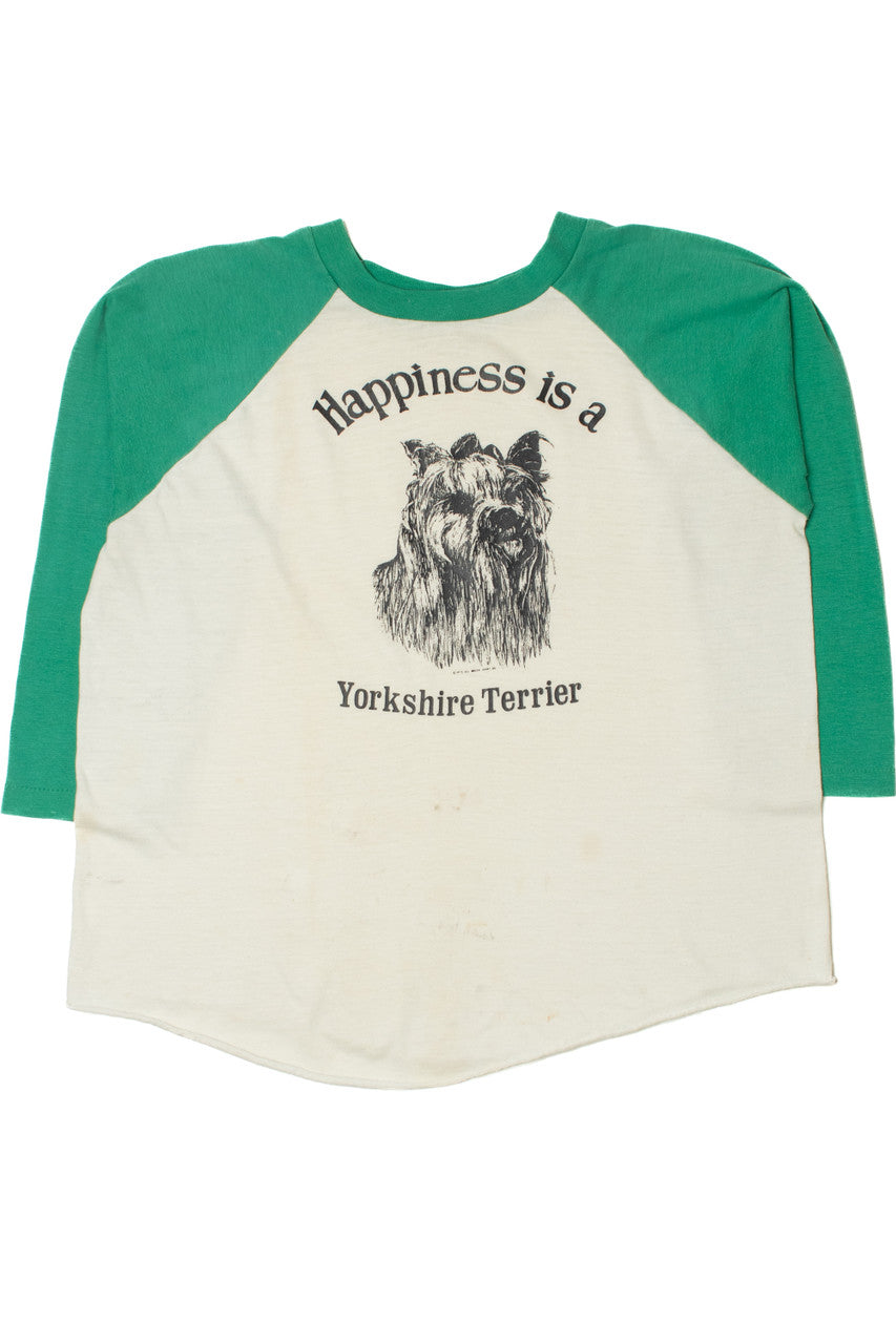 Vintage Yorkshire Terrier Raglan T-Shirt
