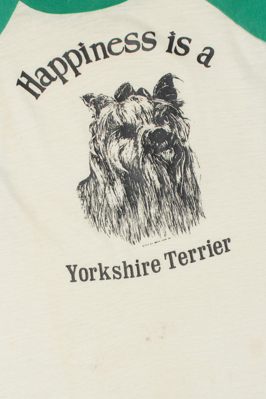 Vintage Yorkshire Terrier Raglan T-Shirt