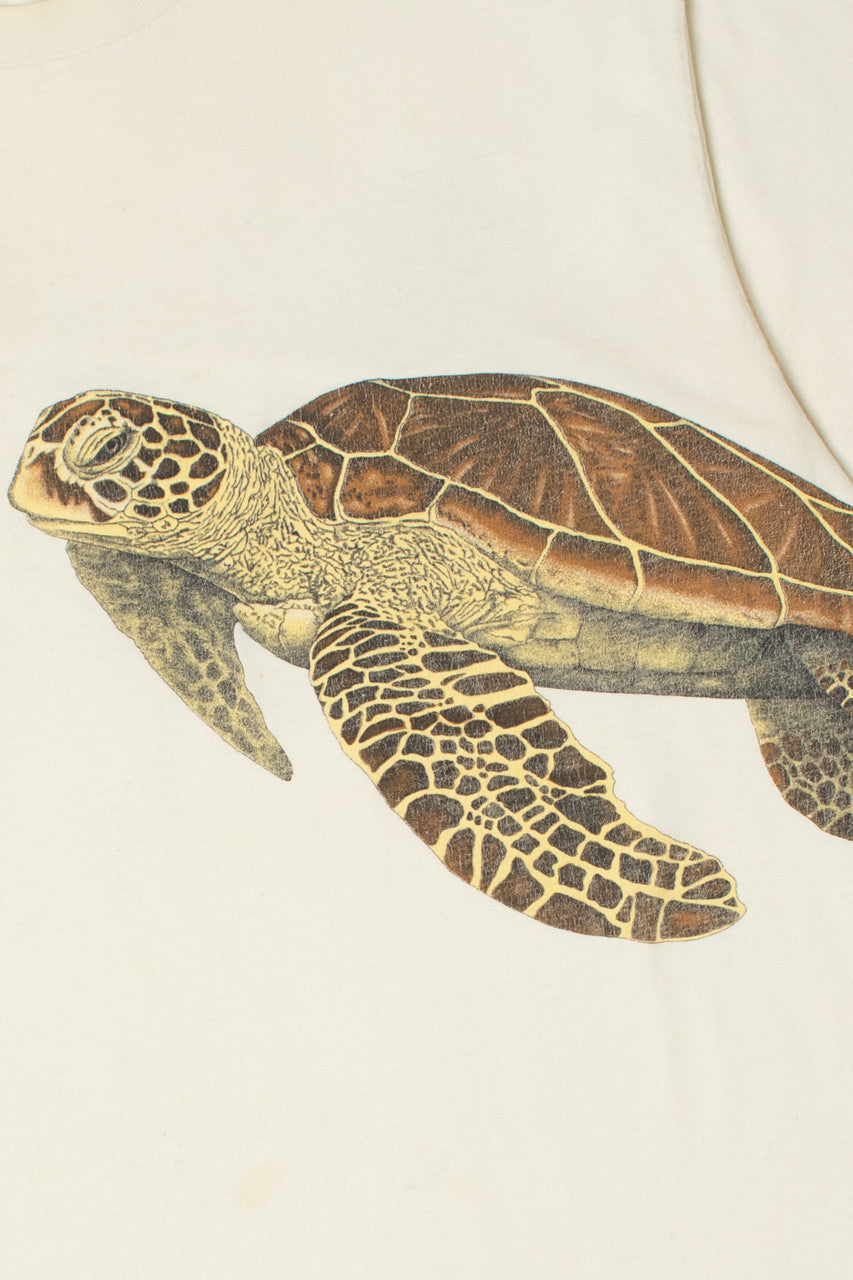 Vintage "The WaterHouse Inc" Sea Turtle Wraparound Print T-Shirt