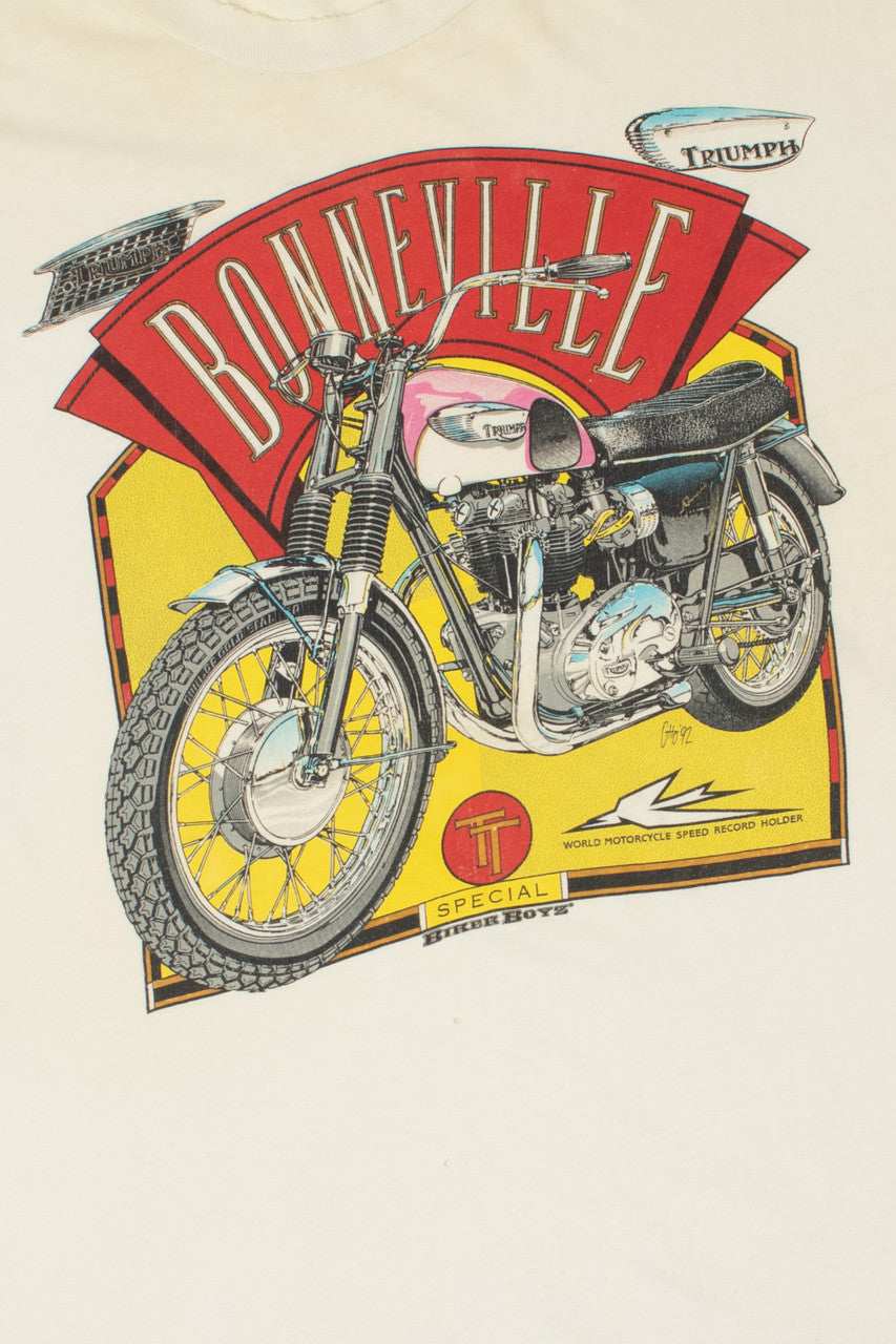 Vintage 1992 Bonneville Motorcycles "Biker Boys" T-Shirt