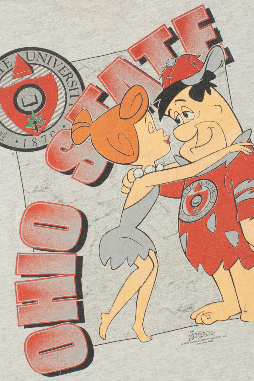 Vintage 1994 Ohio State University The Flintstones Fred & Wilma T-Shirt