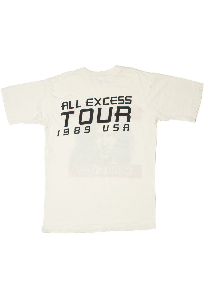 Vintage 1989 Billy Squier "Hear & Now" All Excess Tour T-Shirt