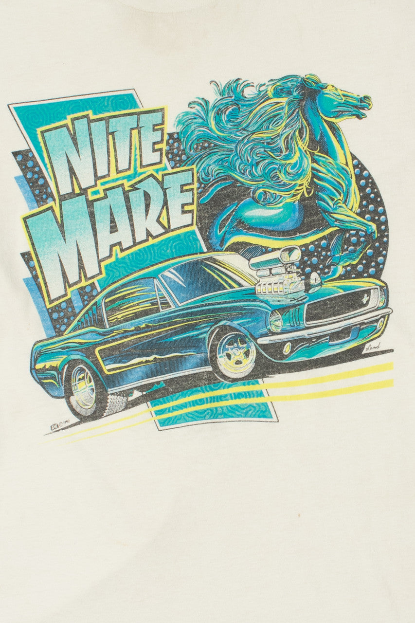 Vintage 1992 "Nite Mare" Hot Rod Car Graphic T-Shirt
